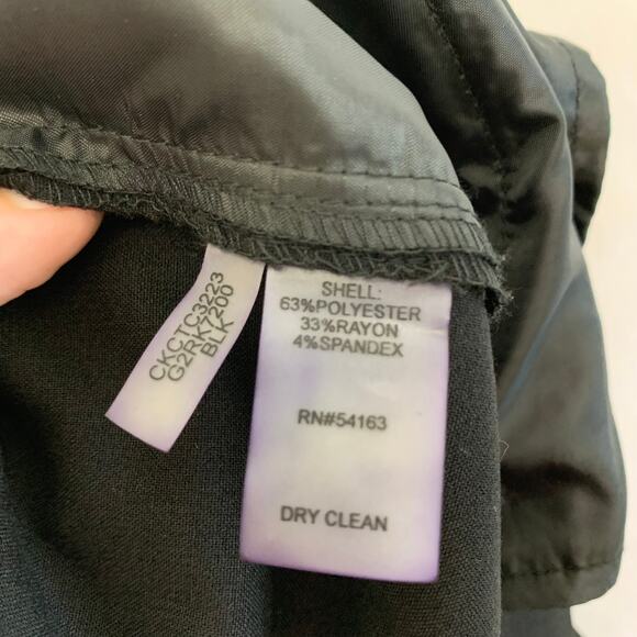 Calvin Klein Modern Suiting Madison Regular Length Straight Pants NWT 24WP Black - Picture 6 of 6